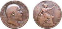 Great Britain 1 Penny Great Britain United Kingdom 1902 1 Penny - Edward VII Bronze (26976700) 9.21g VF KM 794 Sp 3990/A -