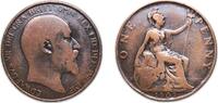 Great Britain 1 Penny Great Britain United Kingdom 1907 1 Penny - Edward VII Bronze (47322200) 8.93g VF KM 794 Sp 3990/A -