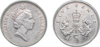 Great Britain 5 Pence Great Britain United Kingdom 1989 5 Pence - Elizabeth II (3rd portrait; large type) Copper-nickel (101406000) 5.68g UNC KM 937 S -