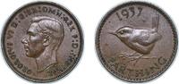 Great Britain 1 Farthing Great Britain United Kingdom 1937 1 Farthing - George VI (with 'IND:IMP') Bronze (8131200) 2.82g XF KM 843 Sp 4116 -
