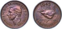 Great Britain 1 Farthing Great Britain United Kingdom 1945 1 Farthing - George VI (with 'IND:IMP') Bronze (23736000) 2.86g AU KM 843 Sp 4116 -