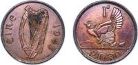 Ireland 1 Penny Ireland Republic 1943 1 Pingin Bronze (3360000) 9.31g UNC KM 11 Sp 6643 -