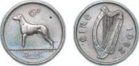 Ireland 1 Reul Ireland Republic 1962 Reul / 6 Pingine Copper-nickel (4000000) 4.53g XF KM 13a Sp 6641 -
