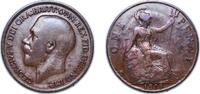 Great Britain 1 Penny Great Britain United Kingdom 1919 1 Penny - George V Bronze (113761000) 9.47g F KM 810 Sp 4051-3 -