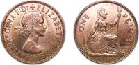 Great Britain 1 Penny Great Britain United Kingdom 1966 1 Penny - Elizabeth II (1st portrait; without 'BRITT:OMN') Bronze (165739200) 9.34g UNC KM 897 -