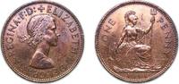 Great Britain 1 Penny Great Britain United Kingdom 1961 1 Penny - Elizabeth II (1st portrait; without 'BRITT:OMN') Bronze (48313400) 9.44g XF KM 897 S -