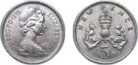 Great Britain 5 Pence Great Britain United Kingdom 1970 5 New Pence - Elizabeth II (2nd portrait) Copper-nickel (225948525) 5.71g XF KM 911 Sp D1 -