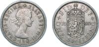 Great Britain 1 Shilling Great Britain United Kingdom 1960 1 Shilling - Elizabeth II (Scottish shield; no 'BRITT:OMN') Copper-nickel (14376900) 5.68g XF -