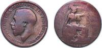 Great Britain ½ Penny Great Britain Kingdom 1914 ½ Penny - George V (1st portrait) Bronze Royal Mint (20289100) 5.3g F KM 809 Sp 4056 -