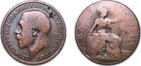 Great Britain ½ Penny Great Britain United Kingdom 1917 ½ Penny - George V (1st portrait) Bronze (38245400) 5.4g F KM 809 Sp 4056 -