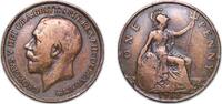 Great Britain 1 Penny Great Britain United Kingdom 1914 1 Penny - George V Bronze (50820900) 9.14g VF KM 810 Sp 4051-3 -