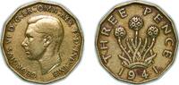 Great Britain 3 Pence Great Britain United Kingdom 1941 3 Pence - George VI (with 'IND:IMP') Nickel brass (60239400) 6.74g XF KM 849 Sp 4112 -