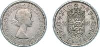 Great Britain 1 Shilling Great Britain United Kingdom 1953 1 Shilling - Elizabeth II (English shield; with 'BRITT:OMN') Copper-nickel (41943800) 5.67g XF -