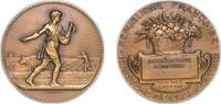 France France Third Republic ND Medal - Ministère de l'agriculture , Association agricole Bronze 61.31g UNC -