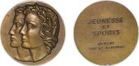 France France Republic ND Medal - Jeunesse et Sports Bronze 105.14g UNC -