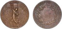 France France Third Republic 1873 Medal - Union des sociétés de gymnastique de France Bronze 81.56g XF -