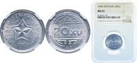 20 Xu 1945 Vietnam Vietnam North Vietnam Democratic Republic 1945 20 Xu (Rebel Communist State) Aluminium 2g NGC MS 63 KM 1 Schön 53 Lec 1 NGC MS...