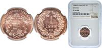 Hungary 1 Kreuzer Hungary 1868 KB 1 Kreuzer - Francis Joseph I Copper Kremnica, Slovakia (12531070) 3.33g NGC PF 66 KM 441 ÉH 1482 H 2183,2184 Ada -