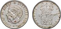 Sweden 1 Krona Sweden Kingdom 1967 U 1 Krona - Gustaf VI Adolf Billon (.400 silver) (Copper .500, Nickel .050, Zinc .050) Stockholm Mint (17234 -