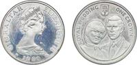 Gibraltar 1 Crown Gibraltar British Overseas Territory 1981 1 Crown - Elizabeth II (Royal Wedding) Copper-nickel Royal Mint (Tower Hill) 28.15g PF -