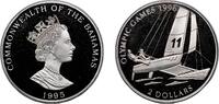 The Bahamas 2 Dollars The Bahamas Commonwealth 1995 2 Dollars - Elizabeth II (Catamaran Sailing) Silver (.925) Royal Mint (Tower Hill) (30000) 23.42g -