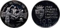 Andorra 10 Diners Andorra Principalty 1989 10 Diners - Joan Martí i Alanis (XIV FIFA World Cup) Silver (.925) Staatliche Münze Baden-Württemberg, -