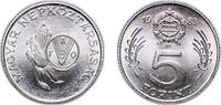 Hungary 5 Forint Hungary People's Republic 1983 BP. 5 Forint (FAO) Nickel Hungarian mint, Budapest (50000) 5.71g UNC KM 628 ÉH 1635 Adamo EM70 -