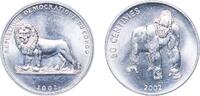 Democratic Republic of the Congo 50 Centimes Democratic Republic of the Congo Democratic Republic of the Congo (1997-date) 2002 50 Centimes (Gorilla) Aluminium 2.16g BU KM 7 -