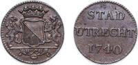 Netherlands 1 Duit Netherlands City of Utrecht Province of Utrecht 1740 1 Duit Copper Royal Dutch Mint 2.83g AU KM 91 -