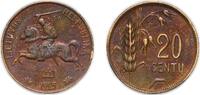 Lithuania 20 Centų Lithuania Republic 1925 20 Centų Aluminium bronze Kings Norton Metal Company Mint (8000000) 4.01g XF KM 74 -