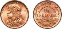 Panama 1 Centesimo Panama Republic 1968 1 Centésimo (Bronze/Brass) Bronze San Francisco Mint (25000000) 3.11g UNC KM 22 Schön 22 -