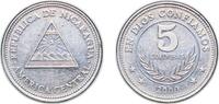 Nicaragua 5 Córdobas Nicaragua Republic 2000 5 Córdobas Nickel clad steel Royal Canadian Mint (25000000) 7.8g UNC KM 90 Schön 89 -