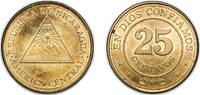 Nicaragua 25 Centavos Nicaragua Republic 2002 25 Centavos Brass plated steel Royal Mint (Tower Hill) 5.1g UNC KM 99 Schön 96 -