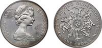 1 Crown 1980 Isle of Man Isle of Man British dependency 1980 1 Crown - Elizabeth II (Olympics) Silver (.925) 28.92g PF KM 66a Schön 63a PF