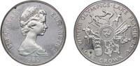1 Crown 1980 Isle of Man Isle of Man British dependency 1980 1 Crown - Elizabeth II (Lake Placid Olympics; Silver) Silver (.925) 28.86g PF KM 64a...