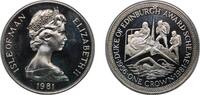 Isle of Man 1 Crown Isle of Man British dependency 1981 PM 1 Crown - Elizabeth II (Duke of Edinburgh Award Scheme) Silver (.925) (15000) 28.31g PF K -