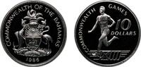 The Bahamas 10 Dollars The Bahamas Commonwealth 1986 10 Dollars (Commonwealth Games) Silver (.925) (1343) 28.35g PF KM 113a Schön 90 -