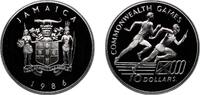Jamaica 10 Dollars Jamaica 1986 10 Dollars (Commonwealth Games) Silver (.925) (20000) 28.21g PF KM 121a Schön 89 -