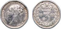 Great Britain 3 Pence Great Britain United Kingdom 1885 3 Pence - Victoria (1st portrait; incl. Maundy and Colonial) Silver (.925) (5183600) 1.4g XF K -
