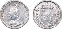 Great Britain 3 Pence Great Britain United Kingdom 1893 3 Pence - Victoria (2nd portrait; incl. Maundy) Silver (.925) (3067200) 1.5g AU KM 758 Sp 3931 -