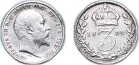 Great Britain 3 Pence Great Britain United Kingdom 1902 3 Pence - Edward VII (incl. Maundy) Silver (.925) (8287000) 1.4g XF KM 797 Sp 3984 Sp 3987 -