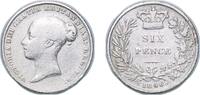 Great Britain 6 Pence Great Britain United Kingdom 1846 6 Pence - Victoria (1st portrait; 1st type) Silver (.925) (4268800) 2.7g VF KM 733 Sp 3908 Sp -