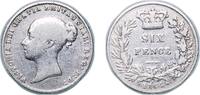 Great Britain 6 Pence Great Britain United Kingdom 1864 6 Pence - Victoria (1st portrait; 1st type) Silver (.925) (4253000) 2.7g VF KM 733 Sp 3908 Sp -