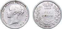 Great Britain 6 Pence Great Britain United Kingdom 1878 6 Pence - Victoria (1st portrait; 2nd type) Silver (.925) 2.8g XF KM 751.2 -