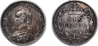 Great Britain 6 Pence Great Britain 1892 6 Pence - Victoria (2nd portrait; 2nd reverse) Silver (.925) Royal Mint (Tower Hill) (6245700) 2.7g VF KM 760 -