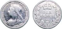 Great Britain 6 Pence Great Britain 1898 6 Pence - Victoria (3rd portrait) Silver (.925) Royal Mint (Tower Hill) (5914100) 2.8g VF KM 779 Sp 3941 -
