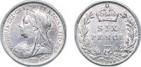 Great Britain 6 Pence Great Britain Kingdom 1899 6 Pence - Victoria (3rd portrait) Silver (.925) Royal Mint (Tower Hill) (7996800) 2.8g AU KM 779 Sp 3 -
