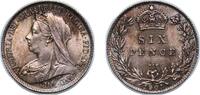 Great Britain 6 Pence Great Britain 1901 6 Pence - Victoria (3rd portrait) Silver (.925) Royal Mint (Tower Hill) (5108700) 2.83g UNC KM 779 Sp 3941 -