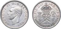 Great Britain 2 Shillings Great Britain 1945 2 Shillings - George VI (with 'IND:IMP') Silver (.500) (25858000) 11.2g XF KM 855 Sp 4081 -