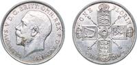 Great Britain 1 Florin Great Britain Kingdom 1924 1 Florin - George V (2nd issue) Silver (.500) (4582300) 11.3g AU KM 817a Sp 4022 -